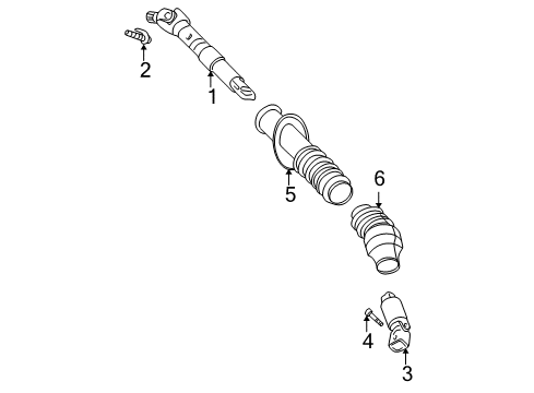 2006 GMC Envoy XL Lower Steering Column Diagram