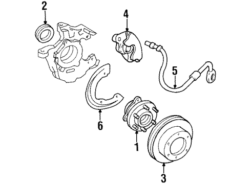 1988 GMC K2500 Front Brakes Diagram 4 - Thumbnail