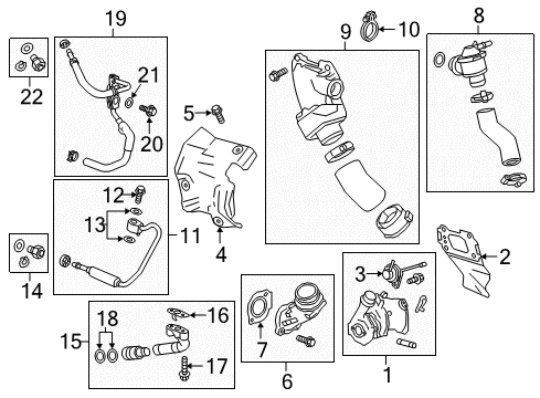 2016 Cadillac CT6 Turbocharger, Engine Diagram 2 - Thumbnail