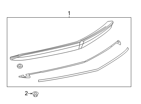 2016 Cadillac ATS Rear Spoiler Diagram 2 - Thumbnail