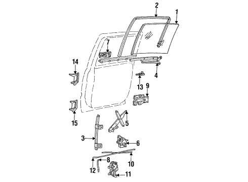 1997 Chevy K1500 Suburban Front Door Diagram