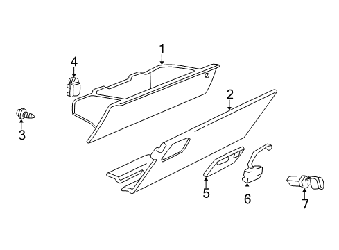 2000 Buick Park Avenue Glove Box Diagram