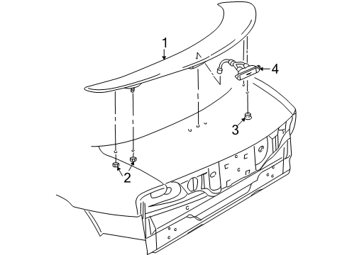 1998 Pontiac Sunfire Rear Spoiler Diagram