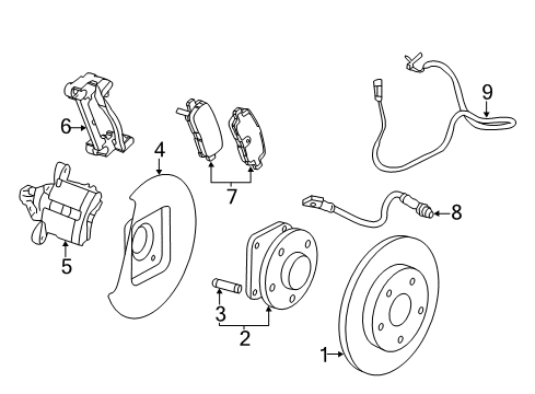 2015 Buick LaCrosse Brake Components Diagram