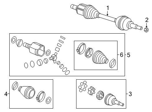 2017 Chevy Spark Drive Axles - Front Diagram