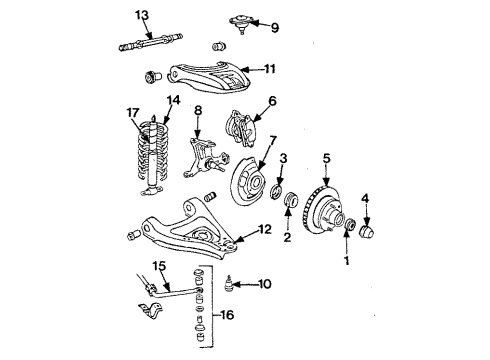 1985 Oldsmobile Delta 88 Front Brakes Diagram