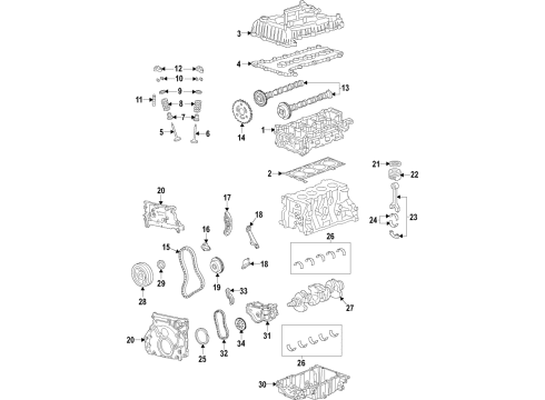 2019 GMC Terrain Cooler Assembly, Engine Oil Diagram for 55494842