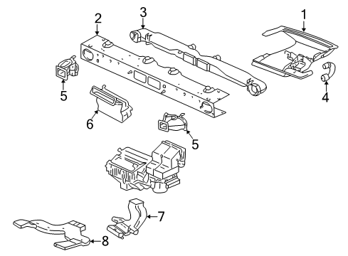 2005 Saturn Relay Ducts Diagram 1 - Thumbnail