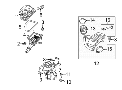 2007 Pontiac G5 Air Intake Diagram