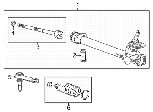 2022 Chevy Bolt EUV Steering Column & Wheel, Steering Gear & Linkage Diagram