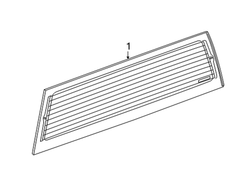 2022 GMC Sierra 2500 HD Glass & Hardware - Back Glass Diagram