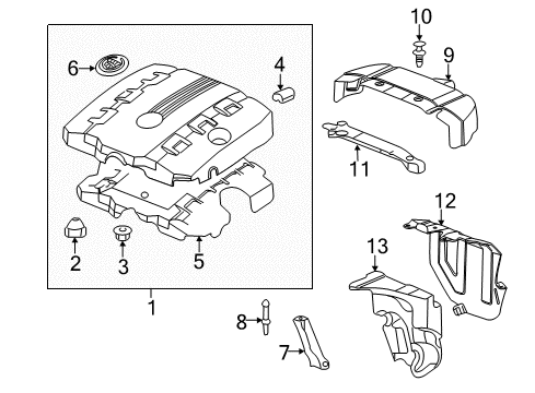 2010 Cadillac CTS Engine Appearance Cover Diagram 3 - Thumbnail