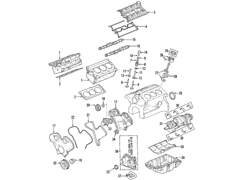 2001 Saturn LW300 Pulley Asm,Timing Belt Idler Diagram for 9196294