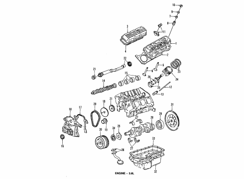 1994 Oldsmobile Silhouette Gasket, Oil Pump Screen Diagram for 12581570