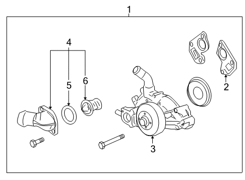 2007 Chevy Trailblazer Cooling System, Radiator, Water Pump, Cooling Fan Diagram