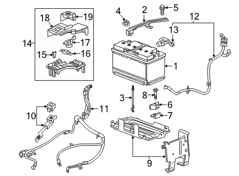 2017 Cadillac XT5 Battery  Diagram