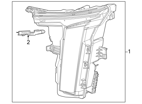 2024 Cadillac LYRIQ Headlamp Components Diagram