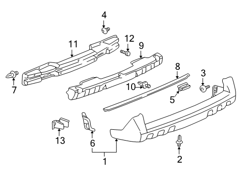 2002 Pontiac Aztek Rear Bumper Diagram