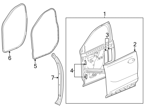 2024 Buick Encore GX Door & Components Diagram