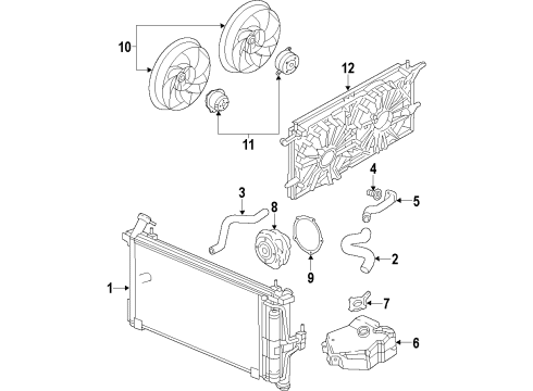 2013 Buick LaCrosse Cooling System, Radiator, Water Pump, Cooling Fan Diagram 5 - Thumbnail