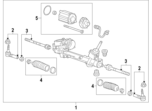 2014 Cadillac ELR Steering Column & Wheel, Steering Gear & Linkage Diagram