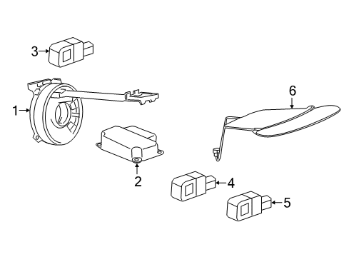 2017 Chevy Spark Coil Assembly, Steering Wheel Airbag Diagram for 42349069