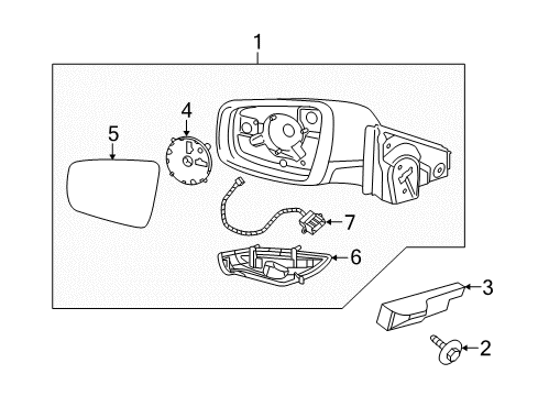 2010 Buick LaCrosse Outside Mirrors Diagram