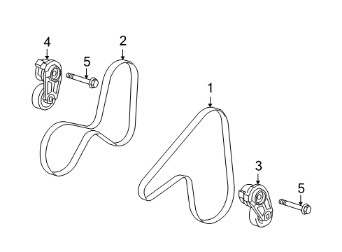 2006 Cadillac STS Belts & Pulleys, Cooling Diagram 1 - Thumbnail