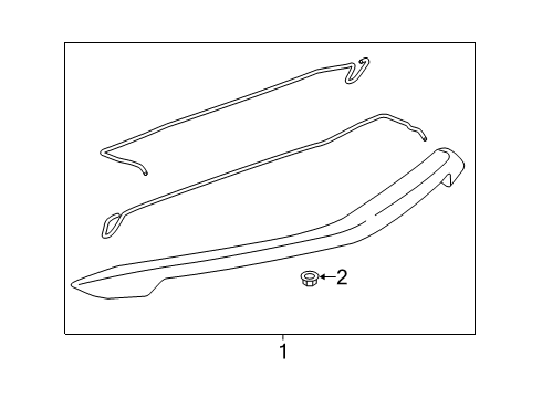 2015 Cadillac ATS Spoiler Pkg, Rear End *Silver)(Instrument Diagram for 23482823