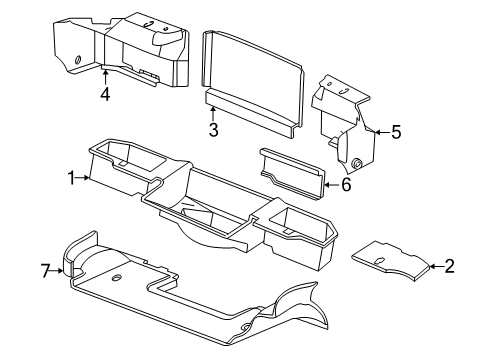 2002 Chevy Corvette Interior Trim - Rear Body Diagram