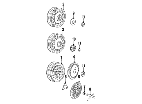 1994 Buick LeSabre Wrench, Special Security Wheel Trim Cover Lock Bolt *Green Diagram for 25558422