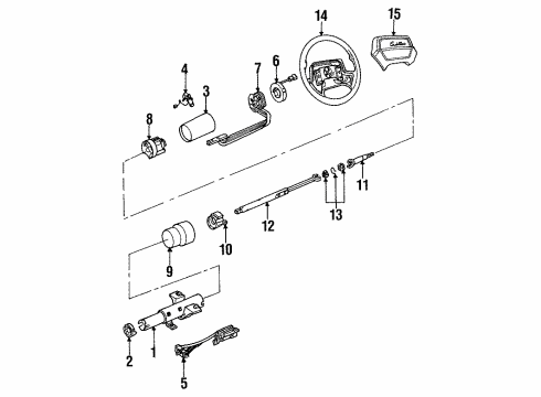 1991 Cadillac Allante Sensor Asm Diagram for 16088776