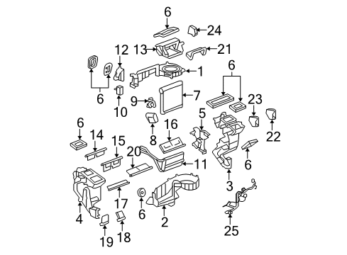 2006 Buick Lucerne HVAC Case Diagram