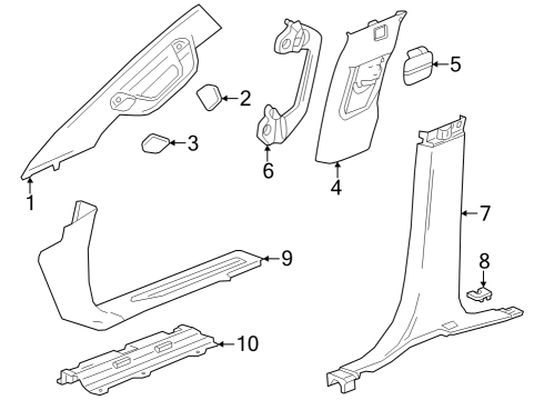 2024 Chevy Silverado 3500 HD Interior Trim - Cab Diagram 3 - Thumbnail