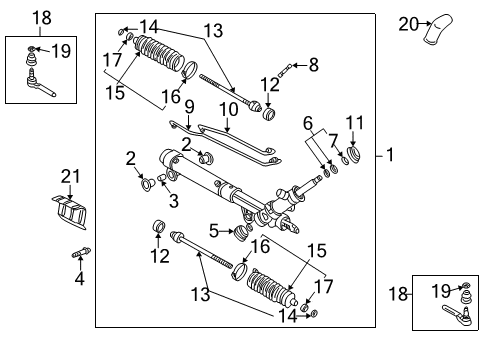 2003 Pontiac Aztek P/S Pump & Hoses, Steering Gear & Linkage Diagram 2 - Thumbnail