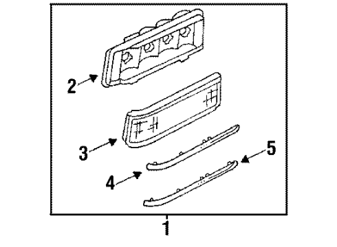 1988 Buick LeSabre Lamp Assembly, Rear (Lh) Source: P Diagram for 5974113