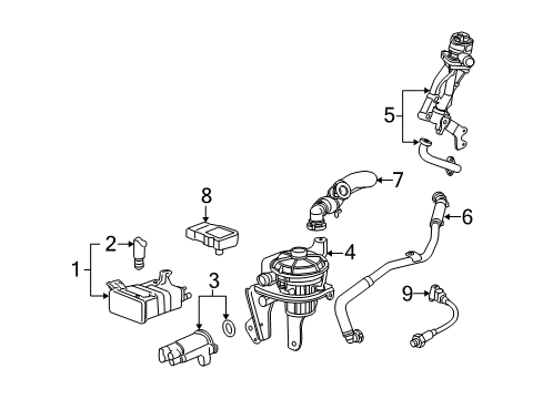 2010 Buick Lucerne Emission Components Diagram 1 - Thumbnail