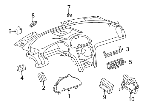 2017 Buick Enclave A/C & Heater Control Units Diagram