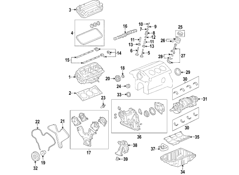 2004 Saturn Vue Seal, Timing Belt Front Lower Cover Diagram for 12581911