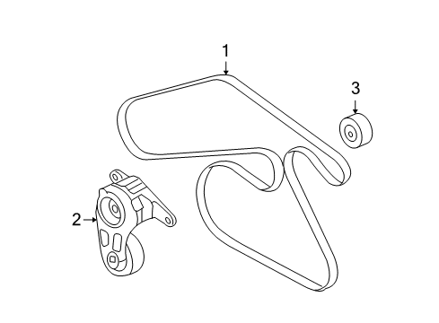 2007 Saturn Aura Belts & Pulleys, Cooling Diagram 3 - Thumbnail