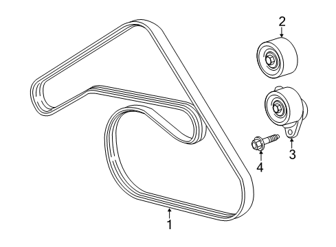 2016 Cadillac CT6 Belts & Pulleys Diagram