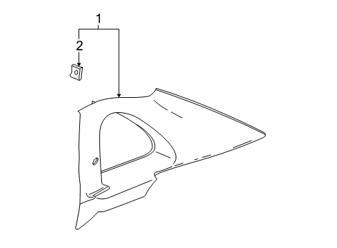 2003 Saturn L300 Molding Asm,Quarter Window Garnish *Grante Shale Diagram for 22692142