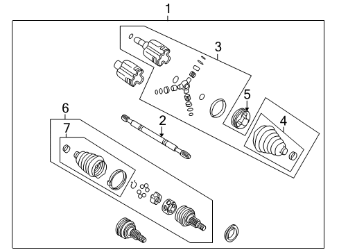 2008 Buick LaCrosse Drive Axles - Front Diagram