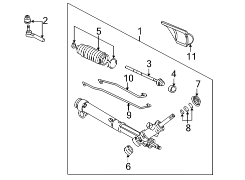 2006 Pontiac Montana P/S Pump & Hoses, Steering Gear & Linkage Diagram 2 - Thumbnail