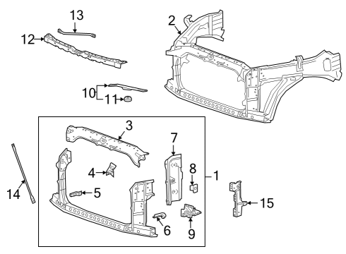 2023 Chevy Silverado 1500 Radiator Support Diagram