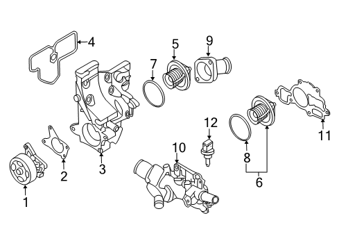 2018 Chevy City Express Cooling System, Radiator, Water Pump, Cooling Fan Diagram 1 - Thumbnail