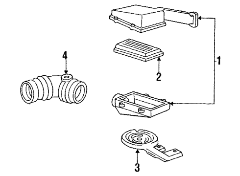 1993 Chevy Beretta Air Inlet Diagram 3 - Thumbnail