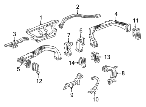 2022 Chevy Silverado 2500 HD Ducts Diagram 1 - Thumbnail