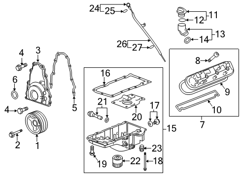 2015 Cadillac CTS Engine Parts & Mounts, Timing, Lubrication System Diagram 7 - Thumbnail