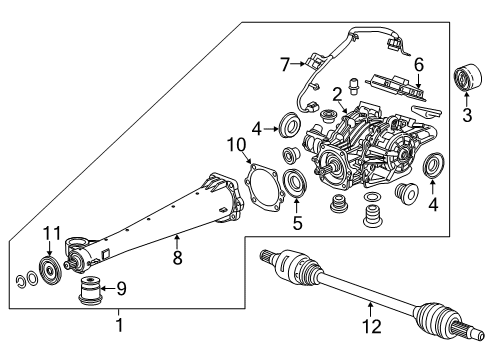 2020 Chevy Blazer Tube Assembly, Driveline Torq Diagram for 84703734